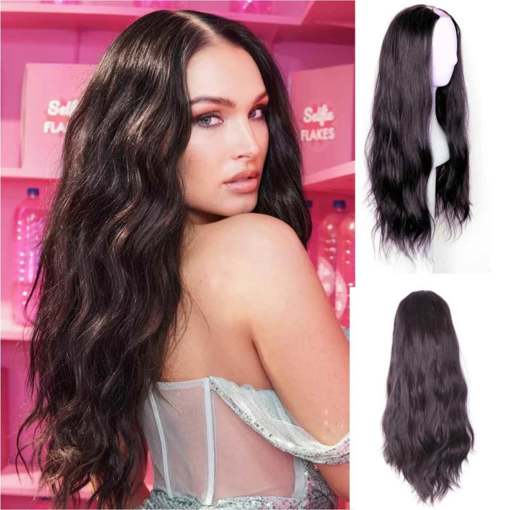 Easilocks hair The Loose Wave HD Fibre 24" Lace U Part Wig 
Mocha Brown 240g